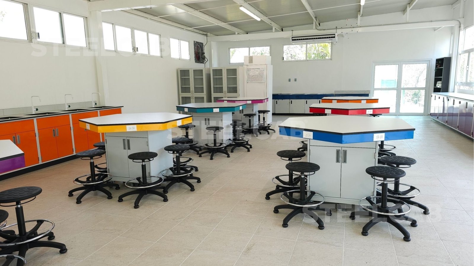 mesas hexagonales